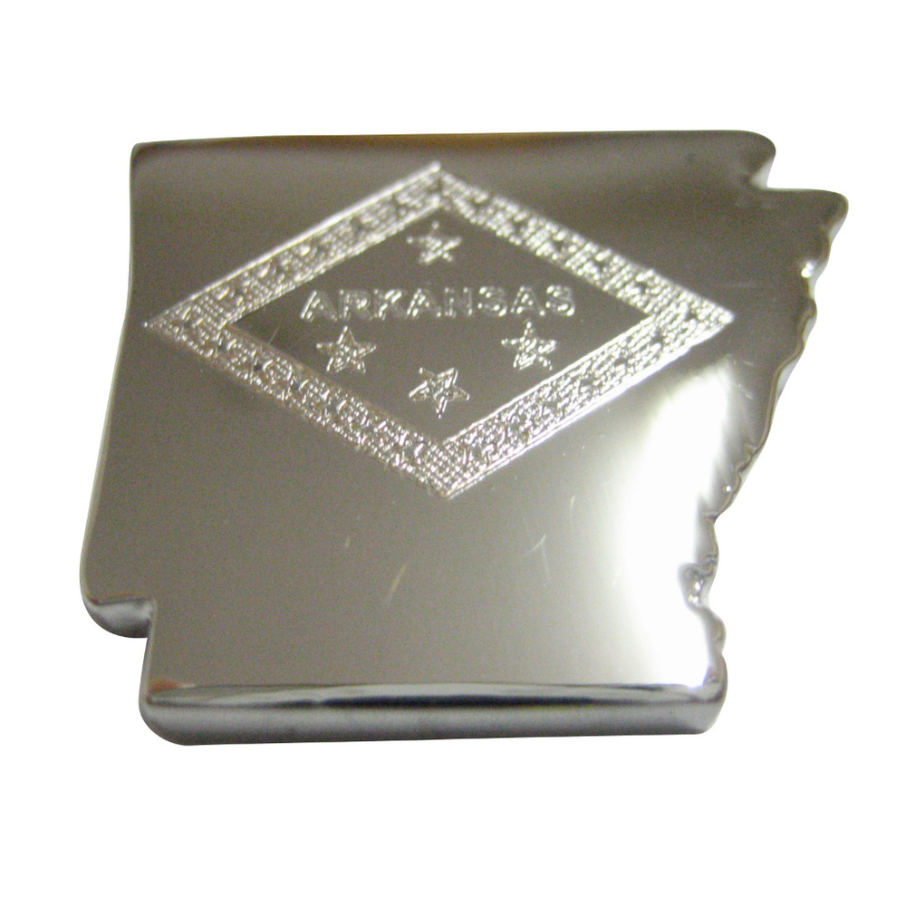 Arkansas State Map Shape And Flag Design Magnet - image 1